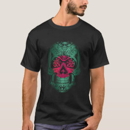 Bangladesh Skull och Ro Flagga T Shirt
