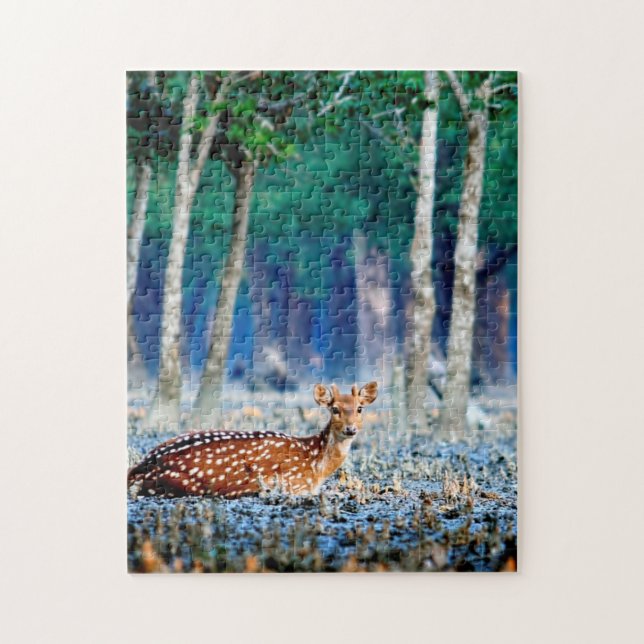 Bangladesh Sundarban Native Hjort Jigsaws. Pussel (Vertikal)