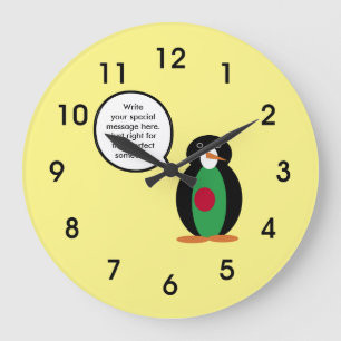 Bangladesh Talande Ms Penguin Personlig Stor Klocka
