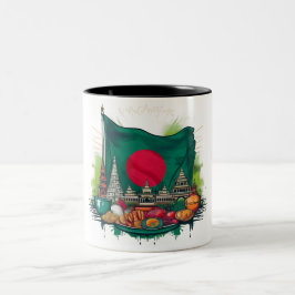 Bangladesh-Thed Mugg med ikonsymboler