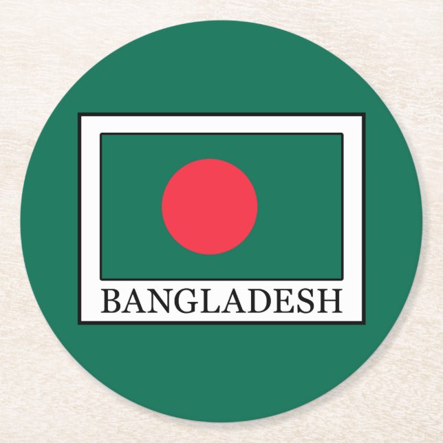 Bangladesh Underlägg Papper Rund (Framsidan)