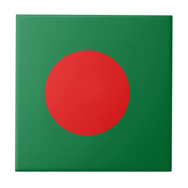 Bangladeshs flagg keramisk platta kakelplatta (Framsidan)