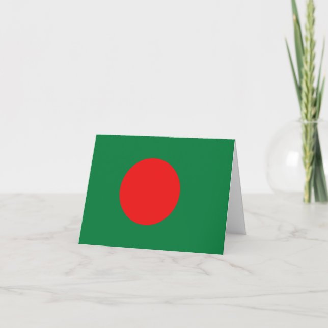 Bangladeshs flagga brevkort kort (Framsida)