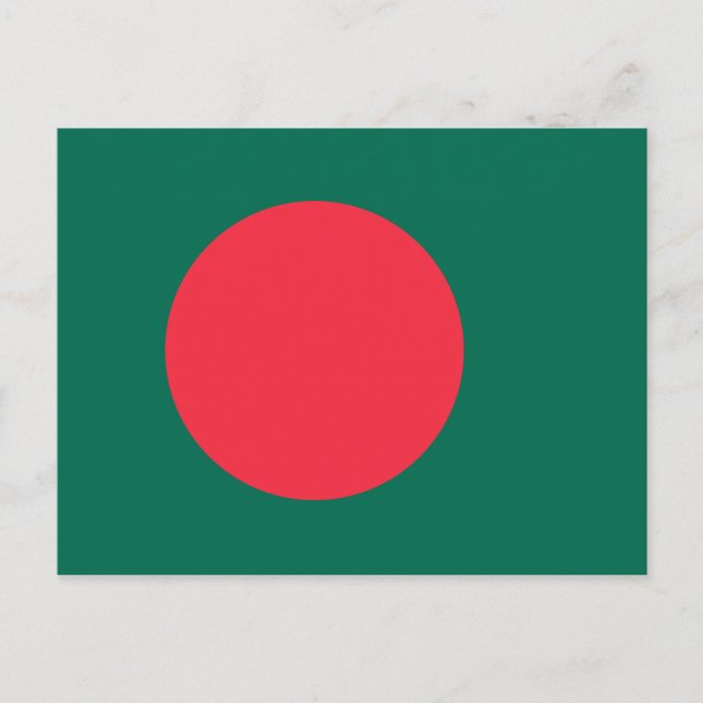 Bangladeshs flagga postkort vykort (Framsida)