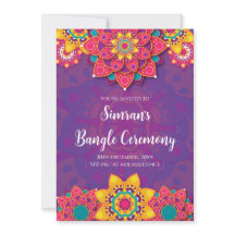 Bangle-ceremoni inbjudan Choora-ceremoni inbjudan