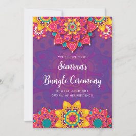 Bangle-ceremoni inbjudan Choora-ceremoni inbjudan