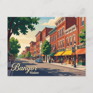 Bangor Main Street USA Vykort