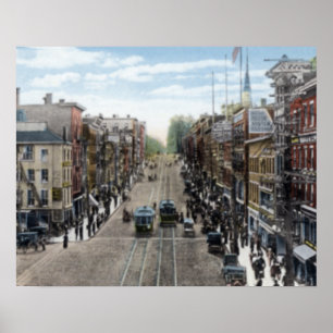 Bangor Maine huvudsaklig gata Poster