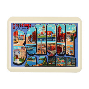 Bangor Maine MIG gammal vintage resorsouvenir Magnet