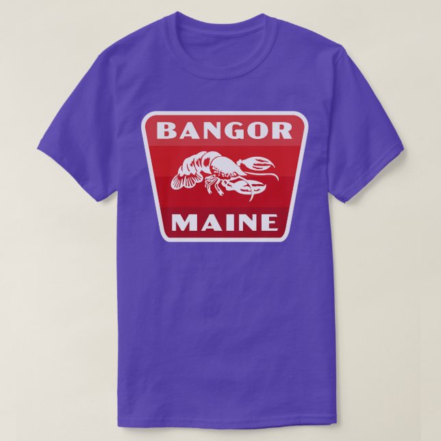 Bangor Maine Retro Badge Red T Shirt (Design framsida)