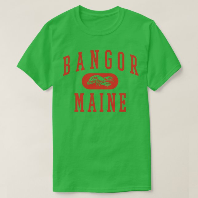 Bangor Maine Retro Varsity T Shirt (Design framsida)