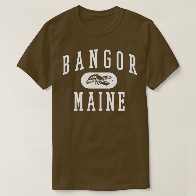 Bangor Maine Retro Varsity White T Shirt (Design framsida)