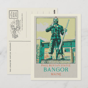 Bangor Maine USA, Paul Bunyan Statue Vykort