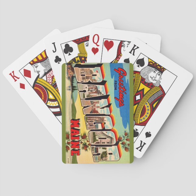 Bangor Maine Välkomstspelkort Casinokort (Baksidan)