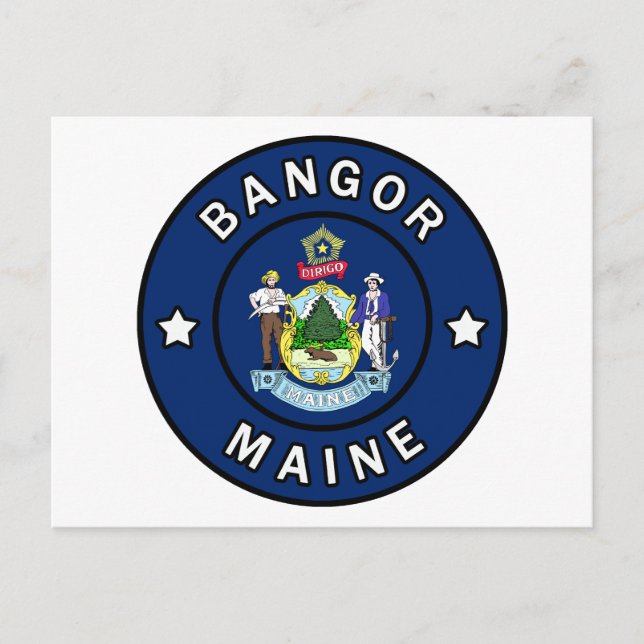 Bangor Maine Vykort (Framsida)
