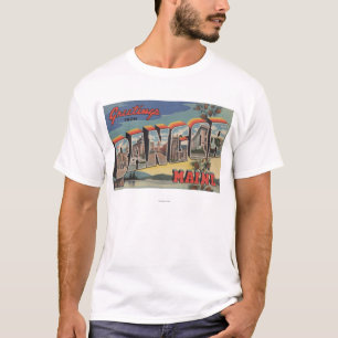 Bangor MaineLarge brev ScenesBangor, MIG T Shirt