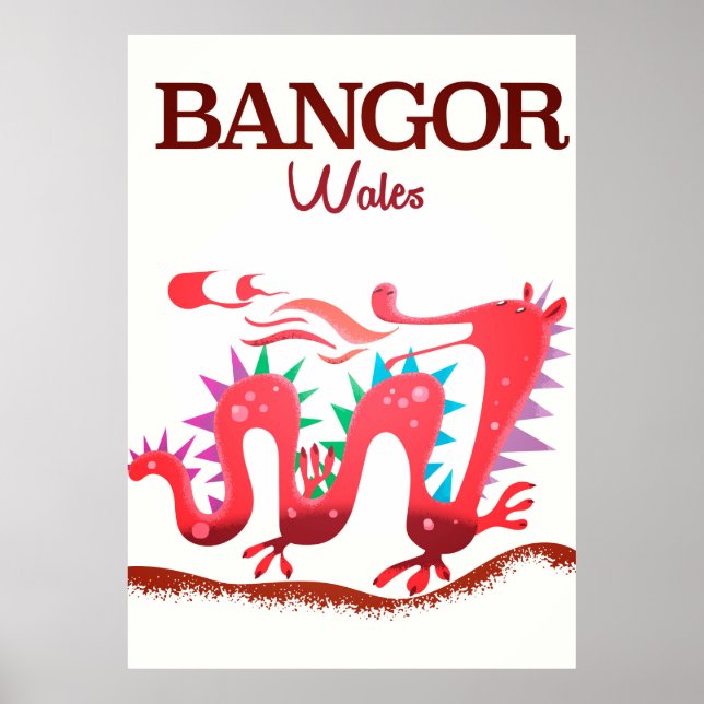 Bangor Wales Drakposter Poster (Framsidan)