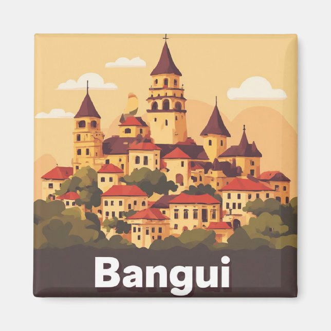 Bangui-resmin för resmålssamlare magnet (Framsidan)