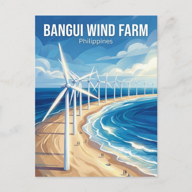 Bangui Windmills Philippines Vykort (Framsida)