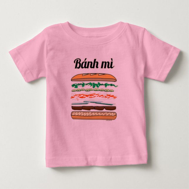 Banh Mi vietnamesisk smörgås fransk bröd baguette T Shirt (Framsida)