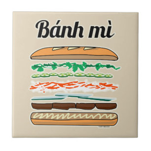 Banh Mi vietnamesisk smörgåsgrick Fransk baguette Kakelplatta