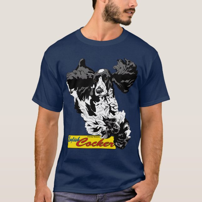 Banhoppning för engelskacockerspanielSpaniel T-shirt (Framsida)