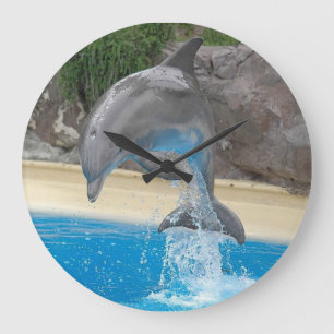 Banhoppningdelfin Stor Klocka