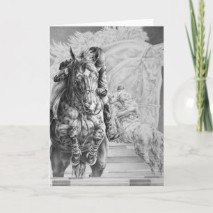 Banhoppninghästteckning vid den Kelli svanen Kort