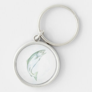 BanhoppningSteelheadkeychain Rund Silverfärgad Nyckelring