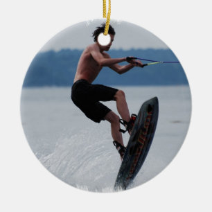 BanhoppningWakeboarderprydnadar Julgransprydnad Keramik