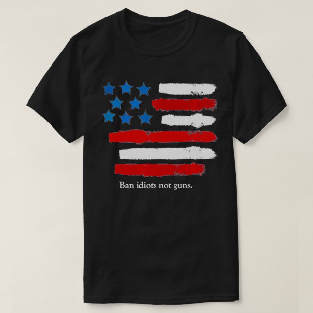 BANIDIOTS NOT GUNS, 2:a ändringsgrafik för Höger T Shirt (Design framsida)