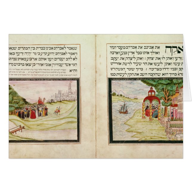 Banishmenten av Hagar och Ishmael Hälsningskort (Framsidan Horizontal)