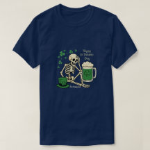Banjaxed Skeleton Beer St Patrick's Day T-Shirt