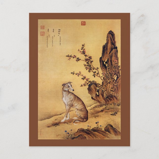 Banjinbiao 斑 锦 彪 ~Greyhound ~Giuseppe Castiglione~ Vykort (Framsida)