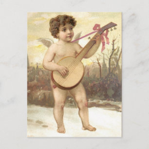 Banjo Angel Postcard Vykort