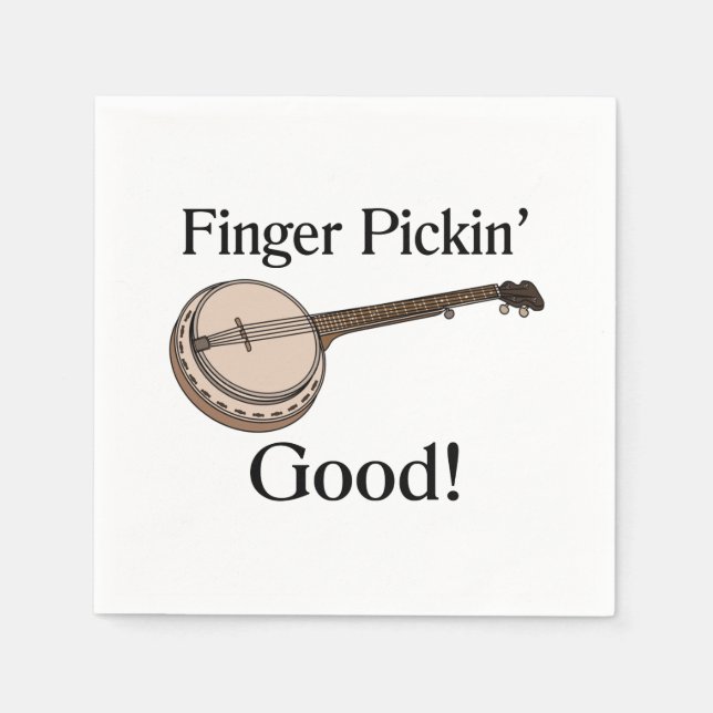 Banjo är Finger Pickin Bra Pappersservett (Framsidan)