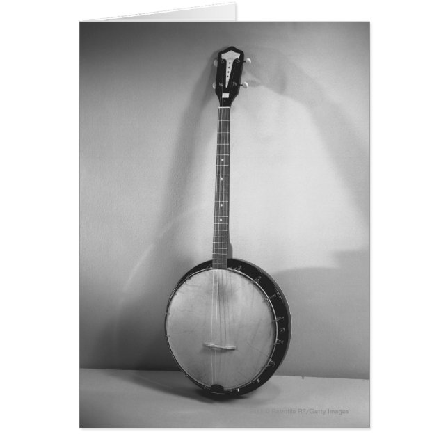 Banjo B&W Hälsningskort (Framsidan)