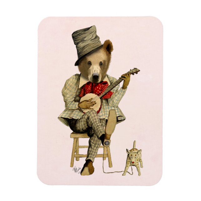 Banjo Bear 3 Magnet (Vertikal)