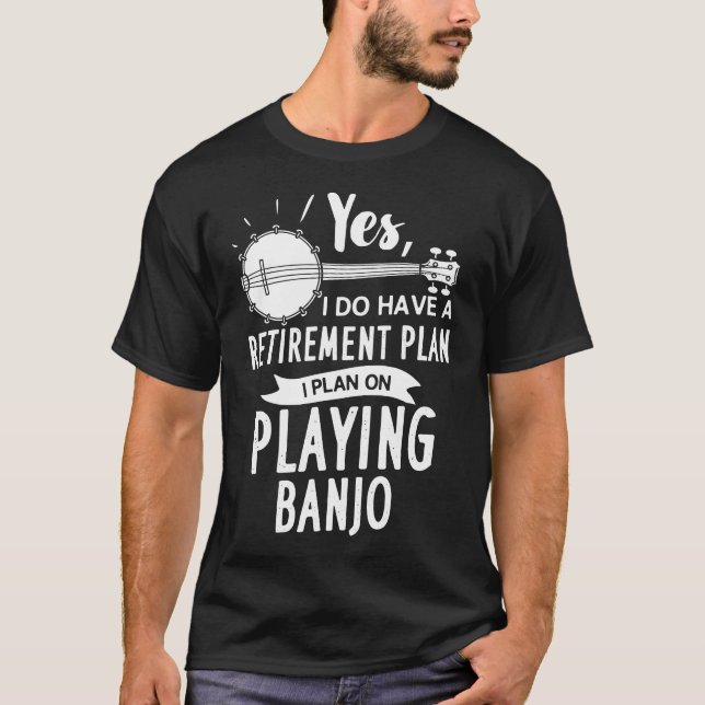 Banjo Bluegräs Gift Music Guitar T Shirt (Framsida)