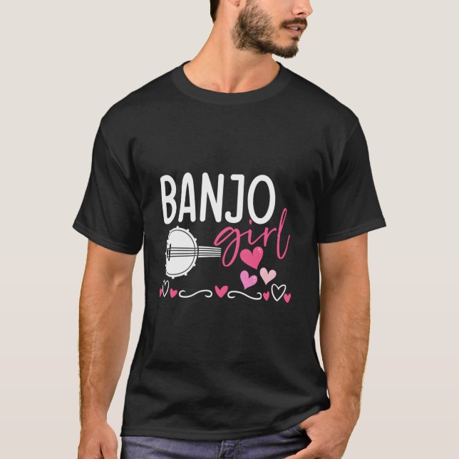 Banjo Bluegrass Banjo Spelare T Shirt (Framsida)