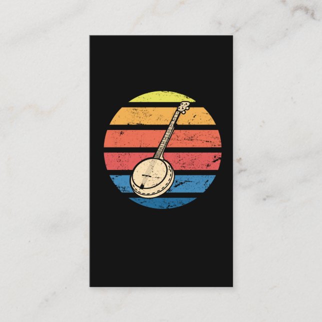 Banjo Bluegrass Geschenk für Musiker Visitkort (Framsida)