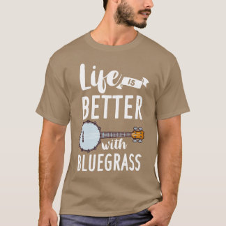 Banjo Bluegrass Present Musik Gitarr vänner T Shirt