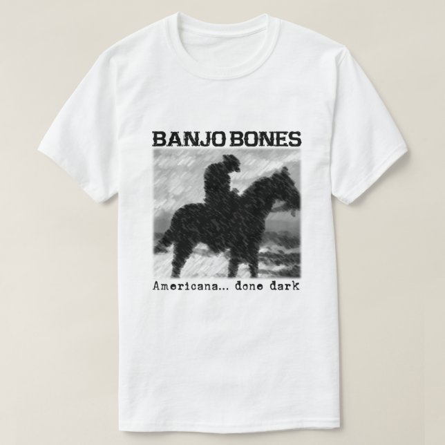 Banjo Bones Americana Done Dark T-Shirt (Design framsida)