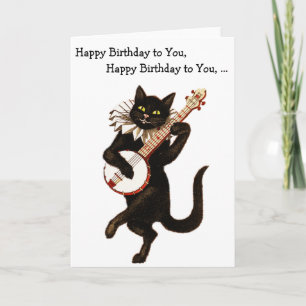 Banjo Cat: Grattis på födelsedagen till ditt kort