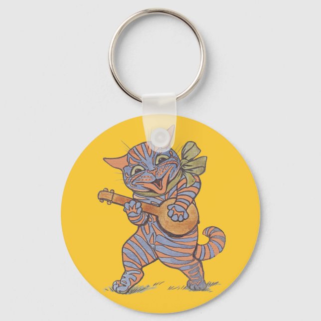 Banjo Cat Keychain Nyckelring (Framsida)