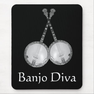 Banjo Diva Mousepad Musmatta