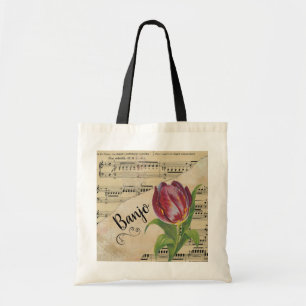 Banjo Elegant Tulip Vintage Lakan Music Tygkasse