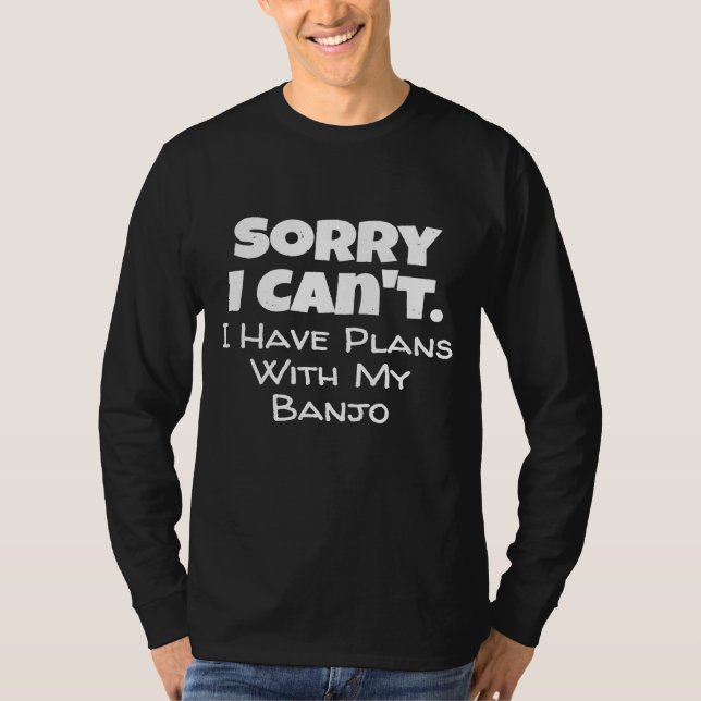 Banjo för spelare och musik t shirt (Framsida)