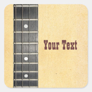 Banjo Fretboard Namn Gift Märkre Bookplate Fyrkantigt Klistermärke