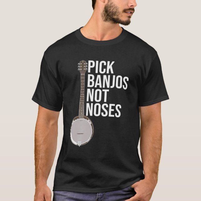 Banjo Gift Funny Slogan Bluegräs Design T Shirt (Framsida)
